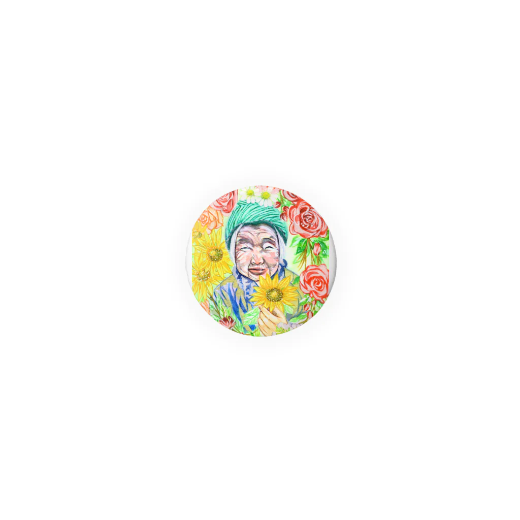 🌼*ﾟがーべらめらん*ﾟ🌼のなみお婆ちゃん Tin Badge