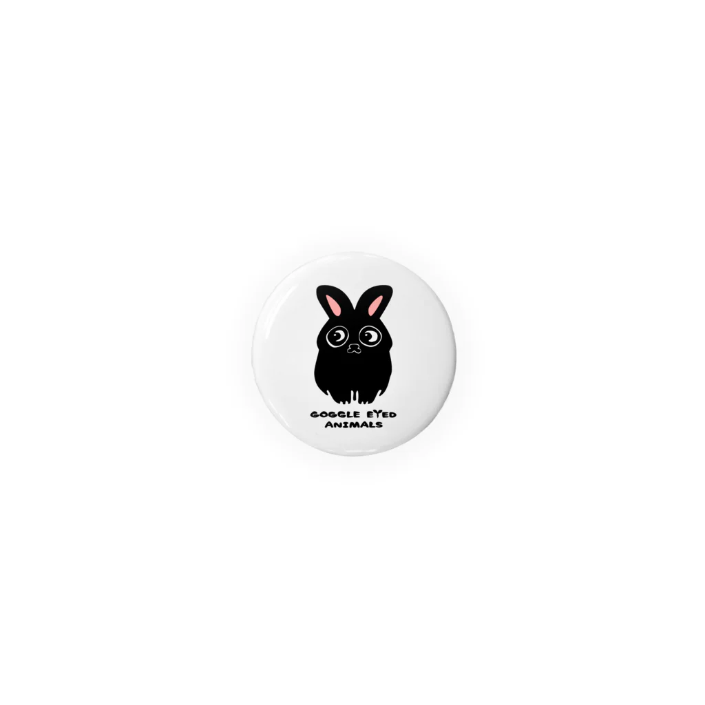 Manatee shopのRABBIT_Black_32mm 缶バッジ