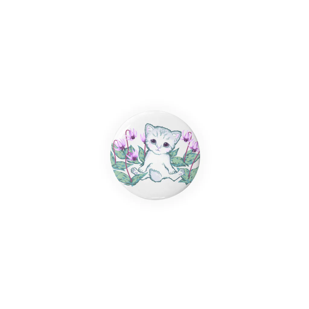 nya-mew（ニャーミュー）のカタクリニャーちゃん Tin Badge