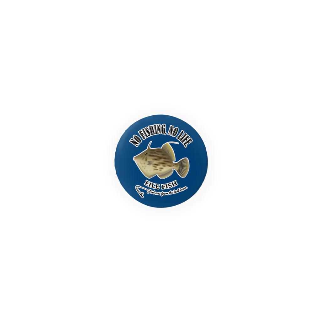 猫と釣り人のカワハギ_2B_CB Tin Badge