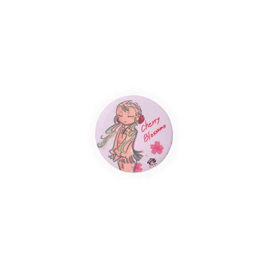 LadybugcolorのCherry Blossoms Tin Badge