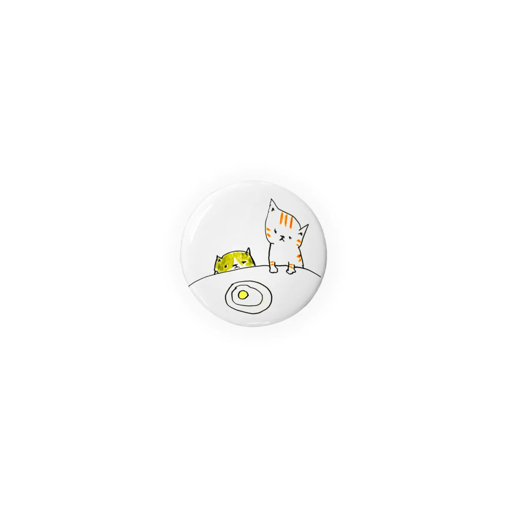 ねおん-248℃のゆるネコ　目玉焼き Tin Badge