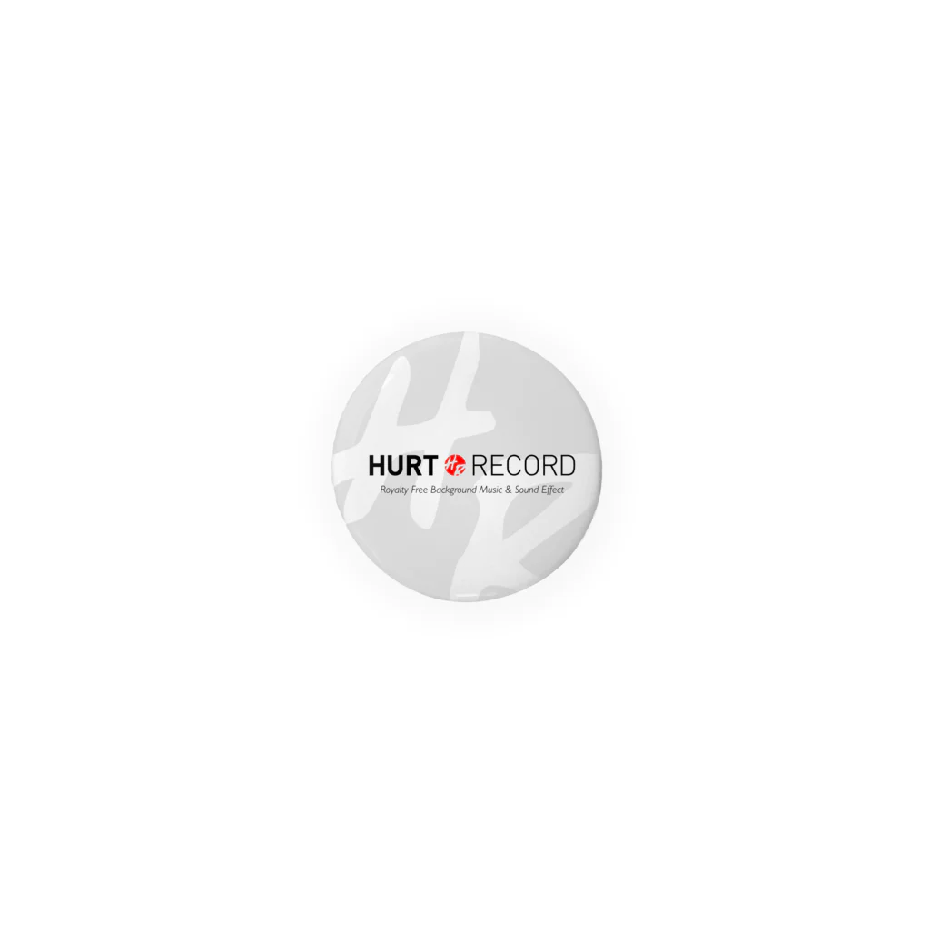 著作権フリーBGM(無料音源)制作サイト HURT RECORDの著作権フリーBGM配布サイト HURT RECORD ロゴ・カジュアルW 缶バッジ