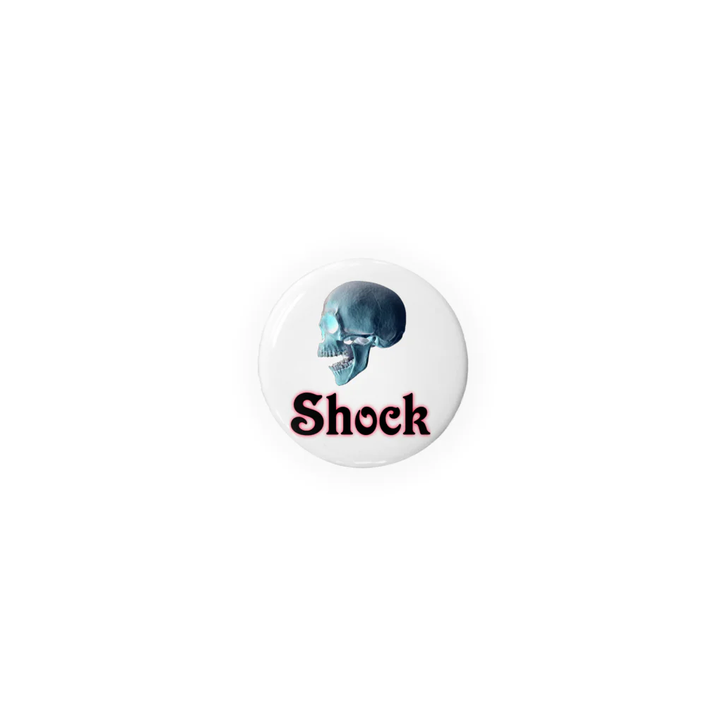 鐘真庵suzuri店のShock(RED) Tin Badge