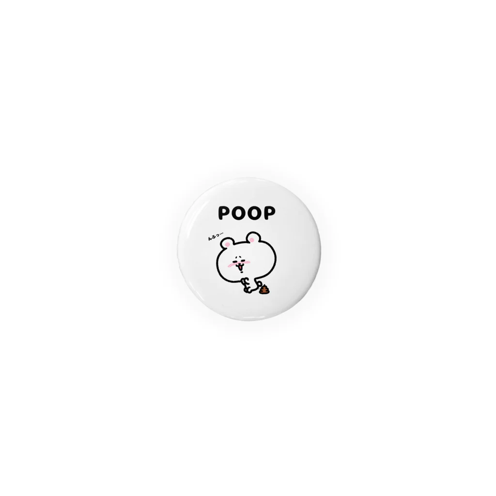 うさぎまるえkawaiishop のくまコロりん『ぷりっ』 Tin Badge