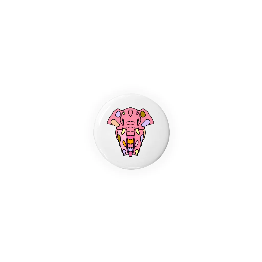 Full of vitality　(フル　オブ　バイタリティ)のElephant☆PINK　(ピンク色の象)　Full of vitality　(フル　オブ　バイタリティ) Tin Badge