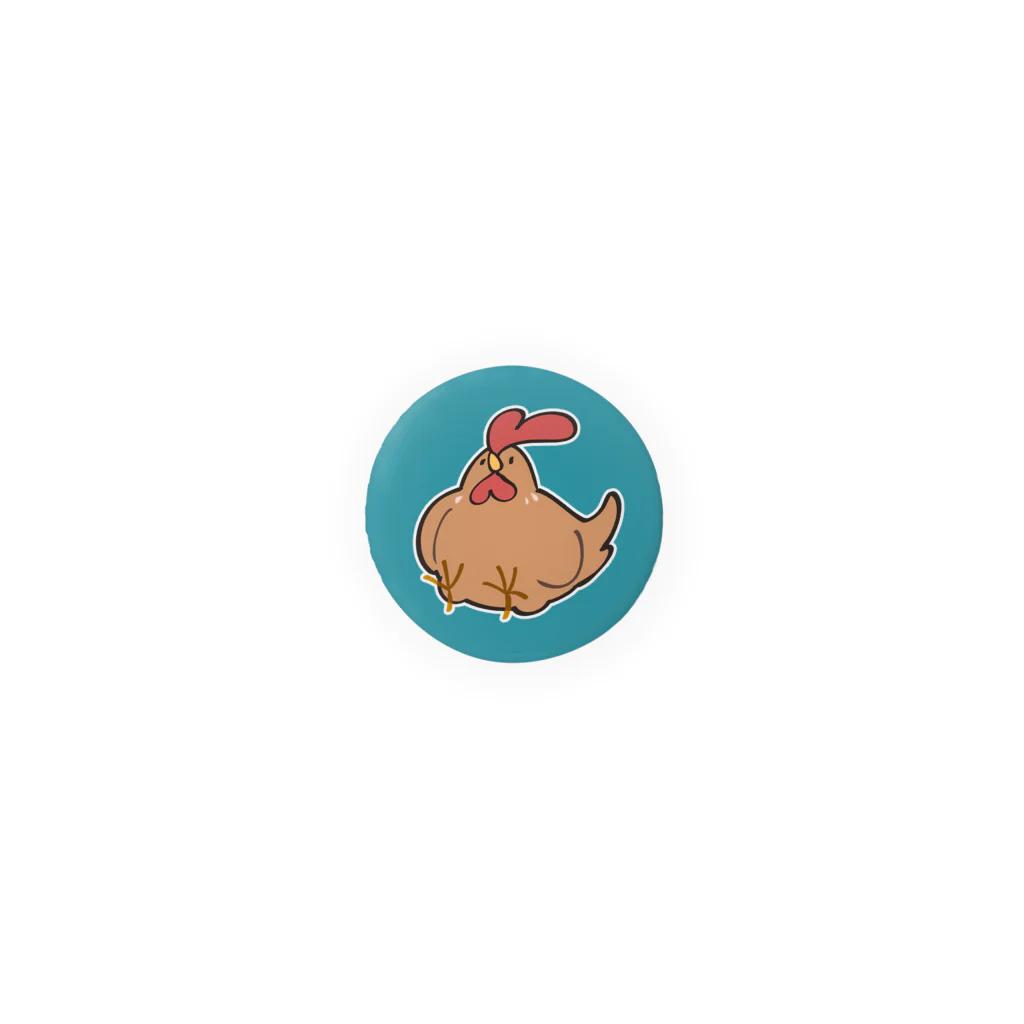 たまごはん＠ニワトリ部🐔のすわりしま Tin Badge