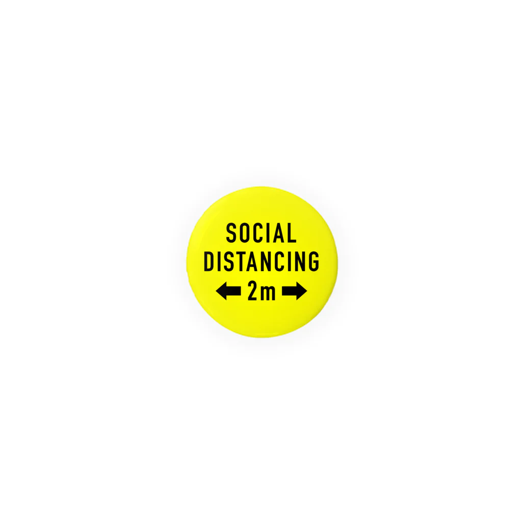 2mの  SOCIAL  DISTANCING 缶バッジ