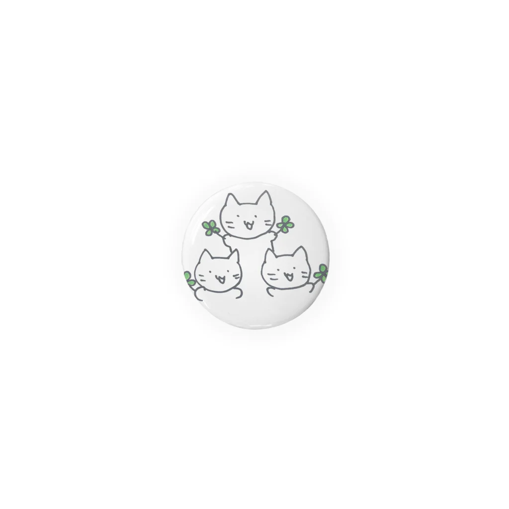 癒しサロン和みのなごみねこちゃん クローバーGET！ver. Tin Badge