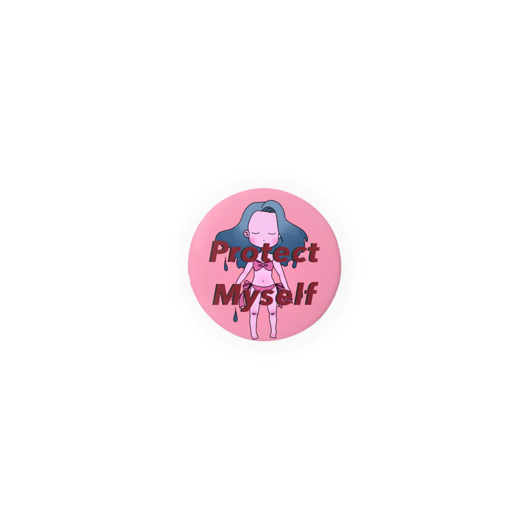 JINTOのProtect myself Tin Badge