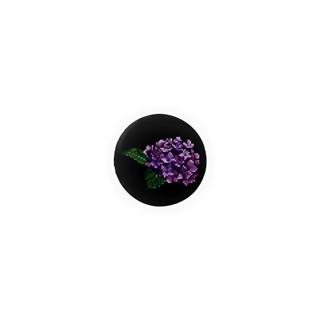 ロン缶の紫陽花【紫】　32×32 缶バッジ