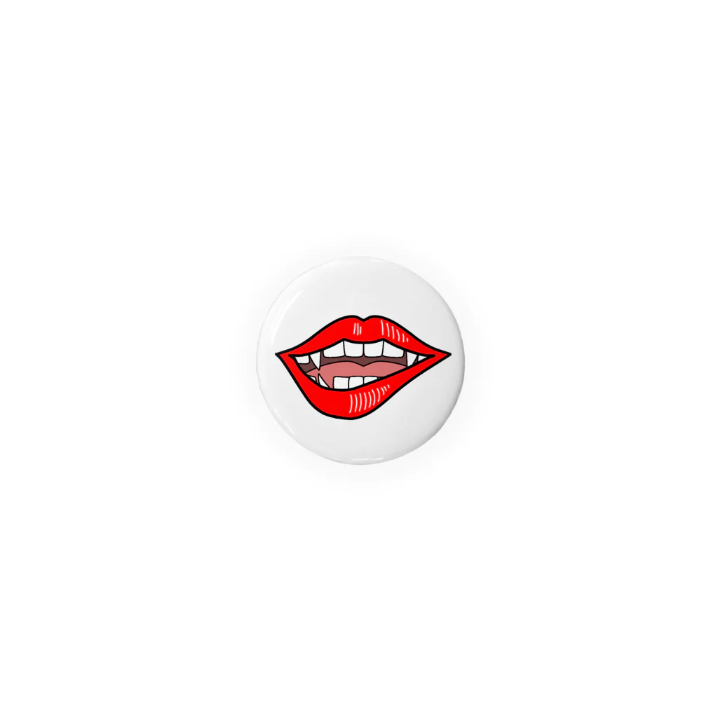 山田ﾀﾛｳのmouth㌱(くちびる) Tin Badge