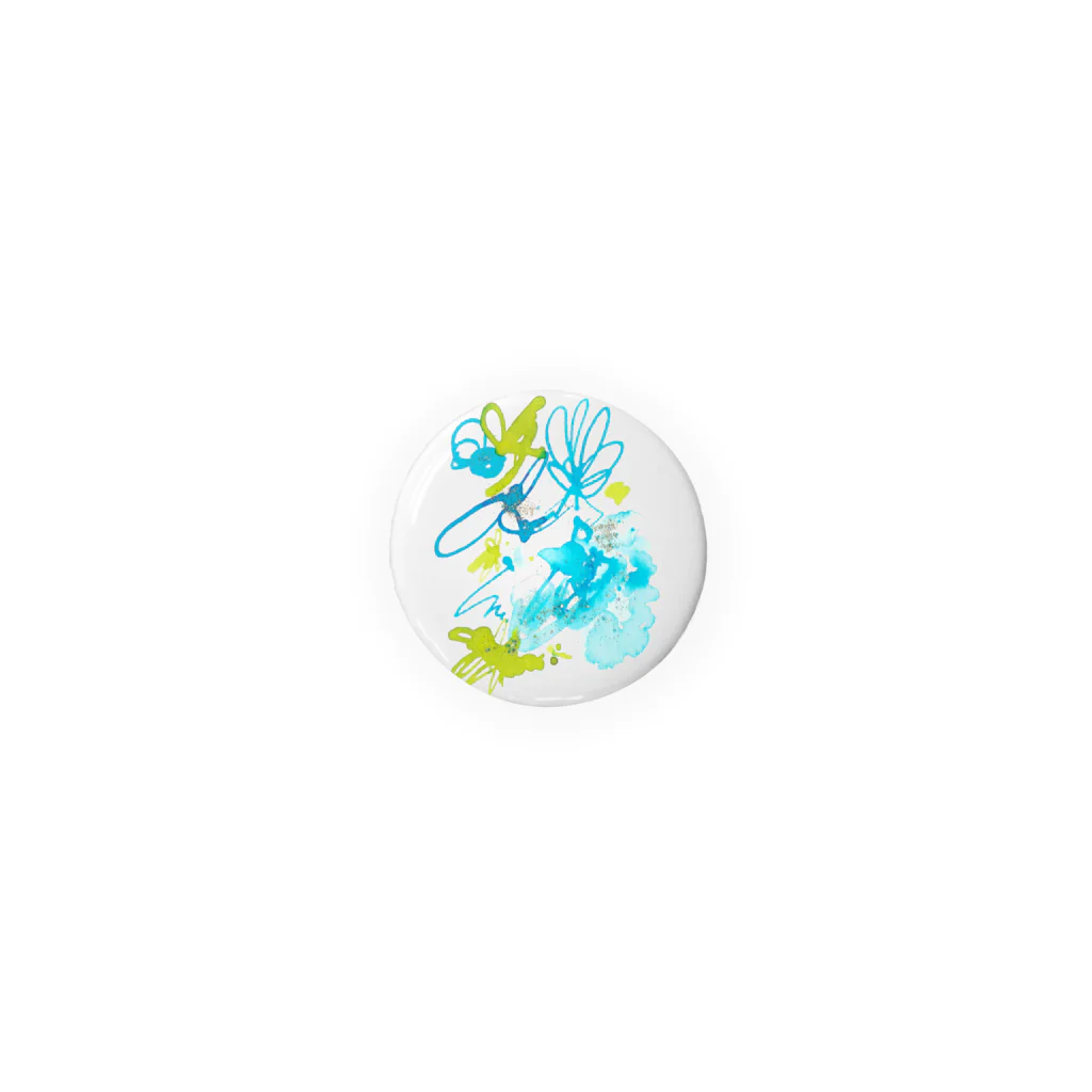 hikari no suisai （ひかり.の水彩）のBlue flower Tin Badge