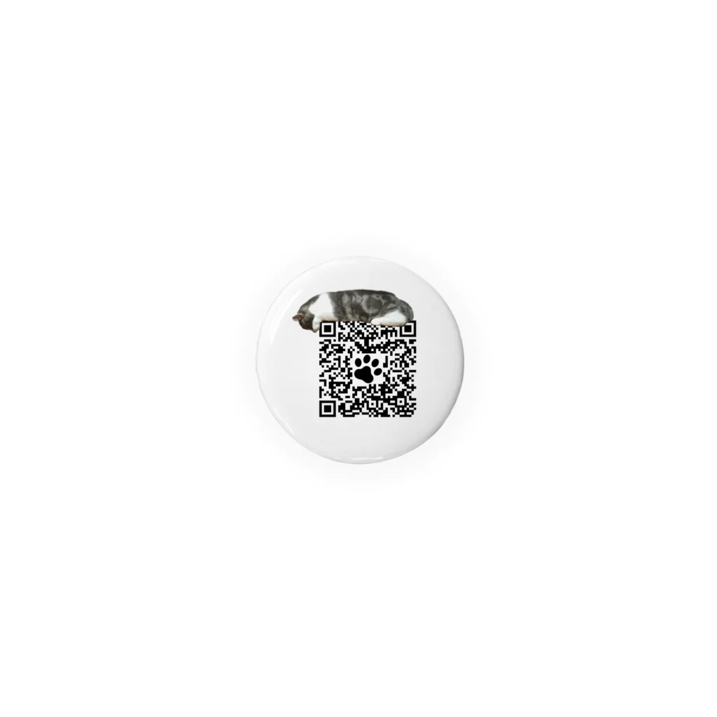 みやた家ショップのねこQRコード Tin Badge