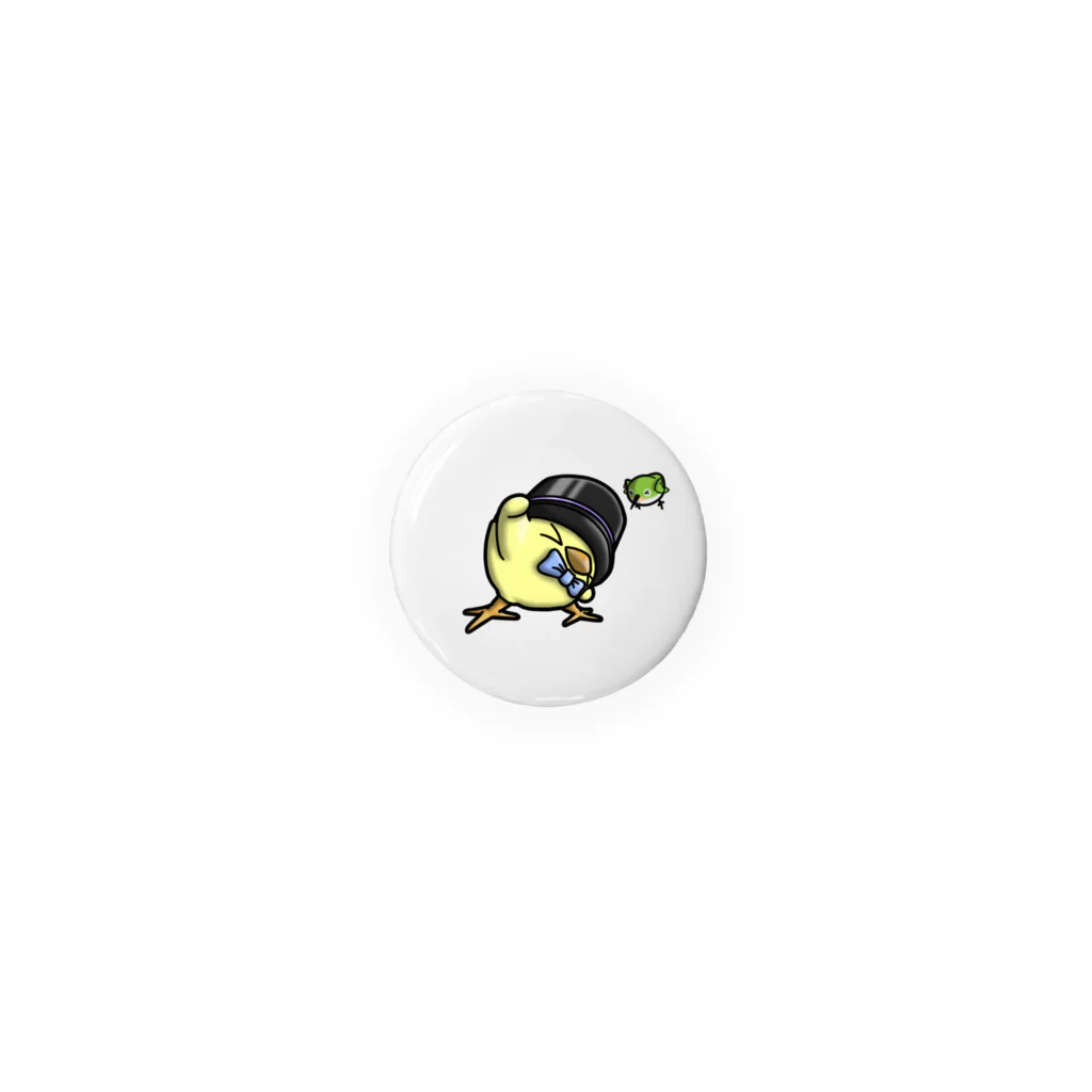 ひよこ男爵とまだむにゃんのひよこ男爵 (えいえいおー) Tin Badge