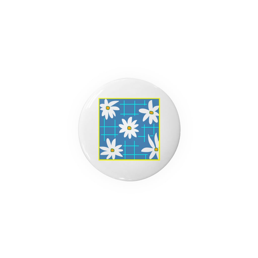 インコアンド　の・ flower・ Tin Badge