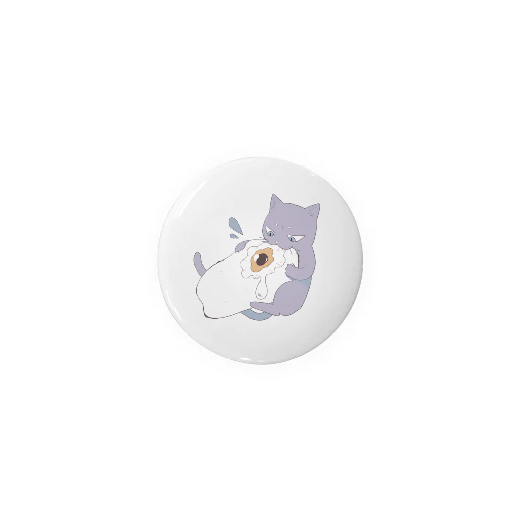 ボコストアの目玉焼きと猫 Tin Badge