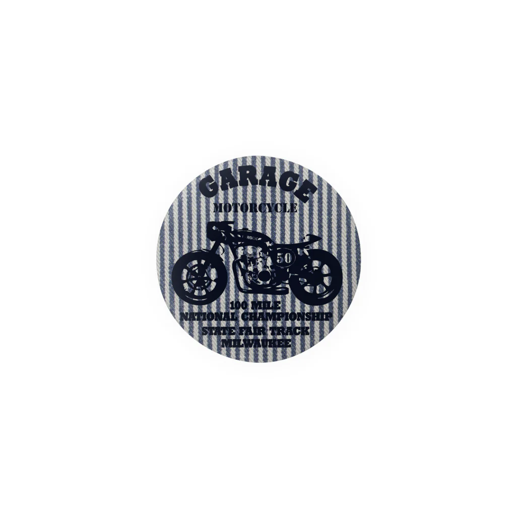 キッズモード某の武骨なバイクデザイン(ヒッコリー) Tin Badge