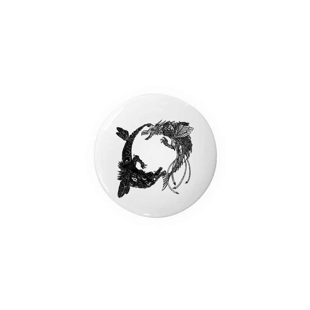 is Bの陰陽龍（yin‐yang dragon/インヤンドラゴン） Tin Badge