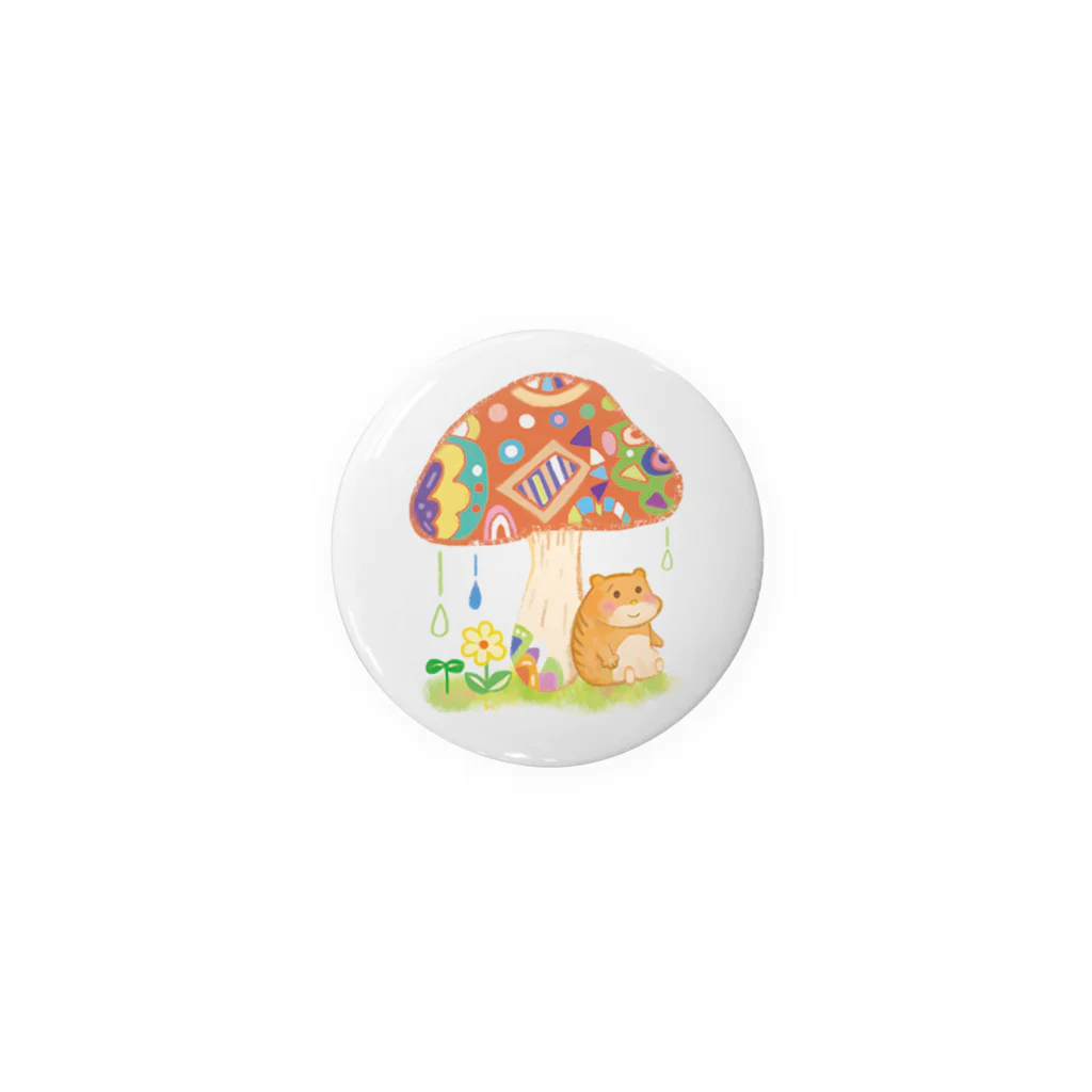 まえださきのハムちゃんの雨やどり Tin Badge