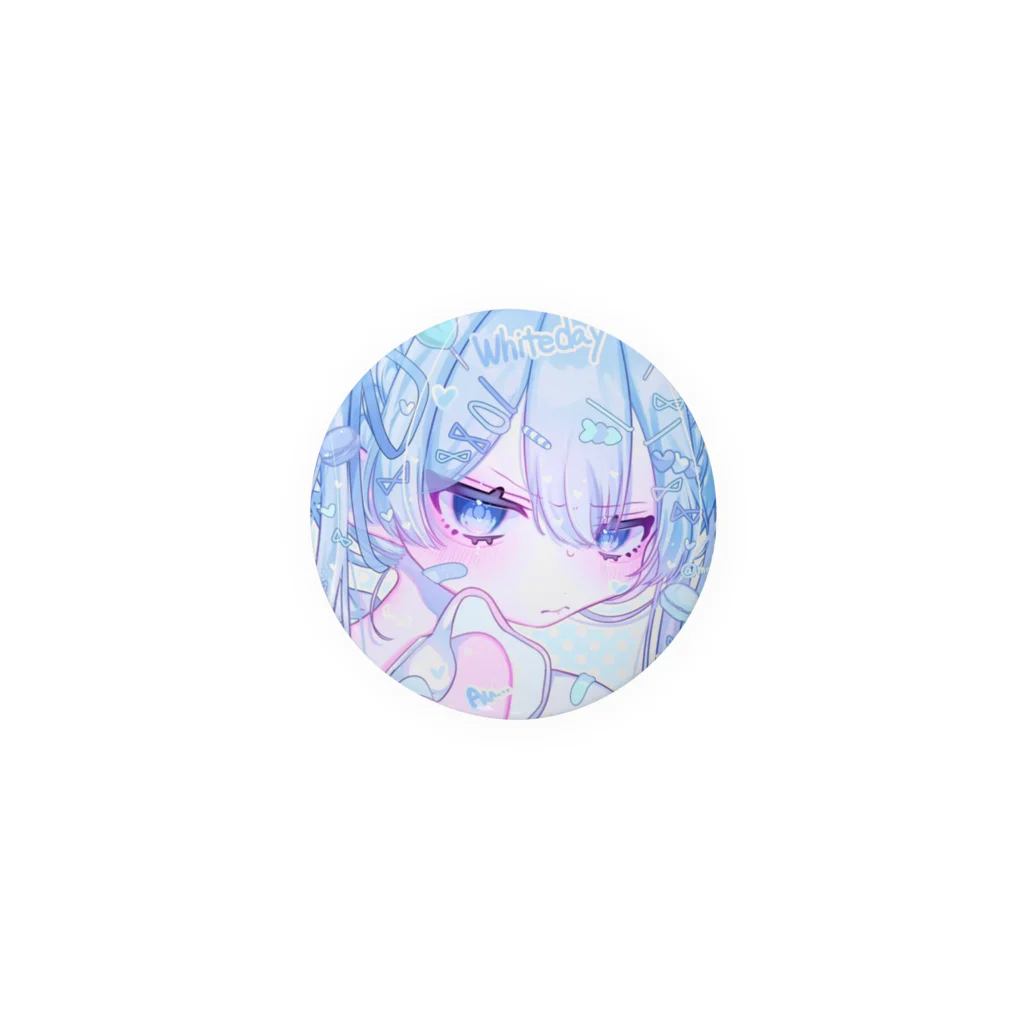 モマ@のホワイトデーくん💙🍬 Tin Badge