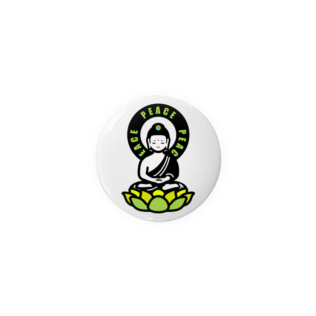 くねくね道のPEACE BUDDHA Tin Badge