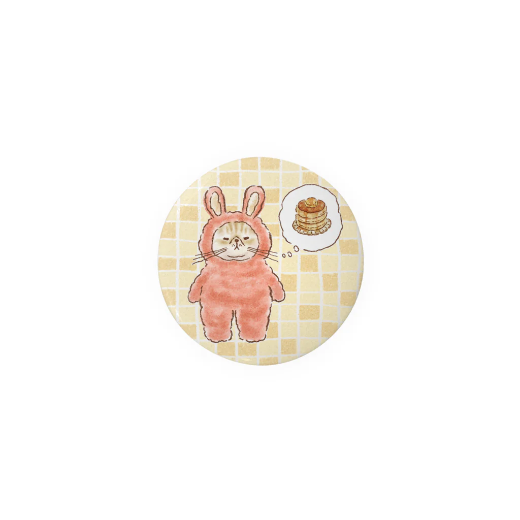 coeur.yu（クードットユー）のうさにゃん（ホットケーキ） Tin Badge