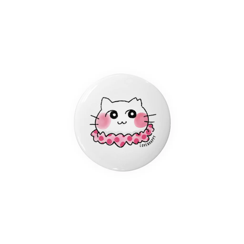 保護猫広場　ラブとハッピーのおしゃカワにゃんこ【500円分の寄付になります】 Tin Badge