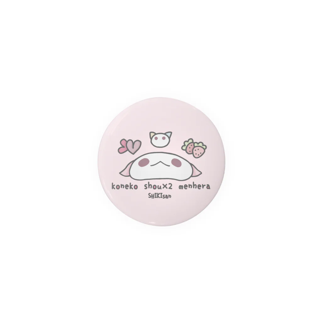 itsuto-こねこしょうしょうめんへらの「しきさんふぇいす」backからーver Tin Badge