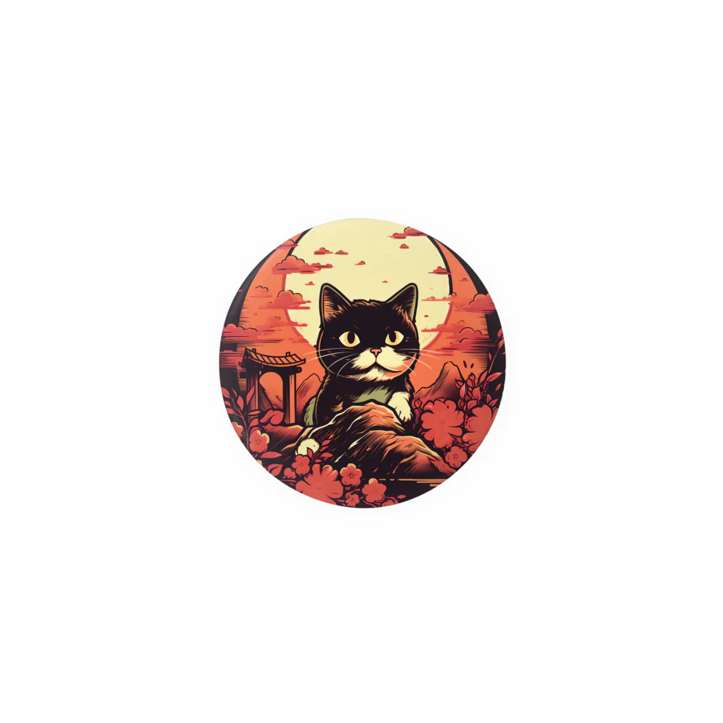 ゆめのさいの黒猫もみじ Tin Badge