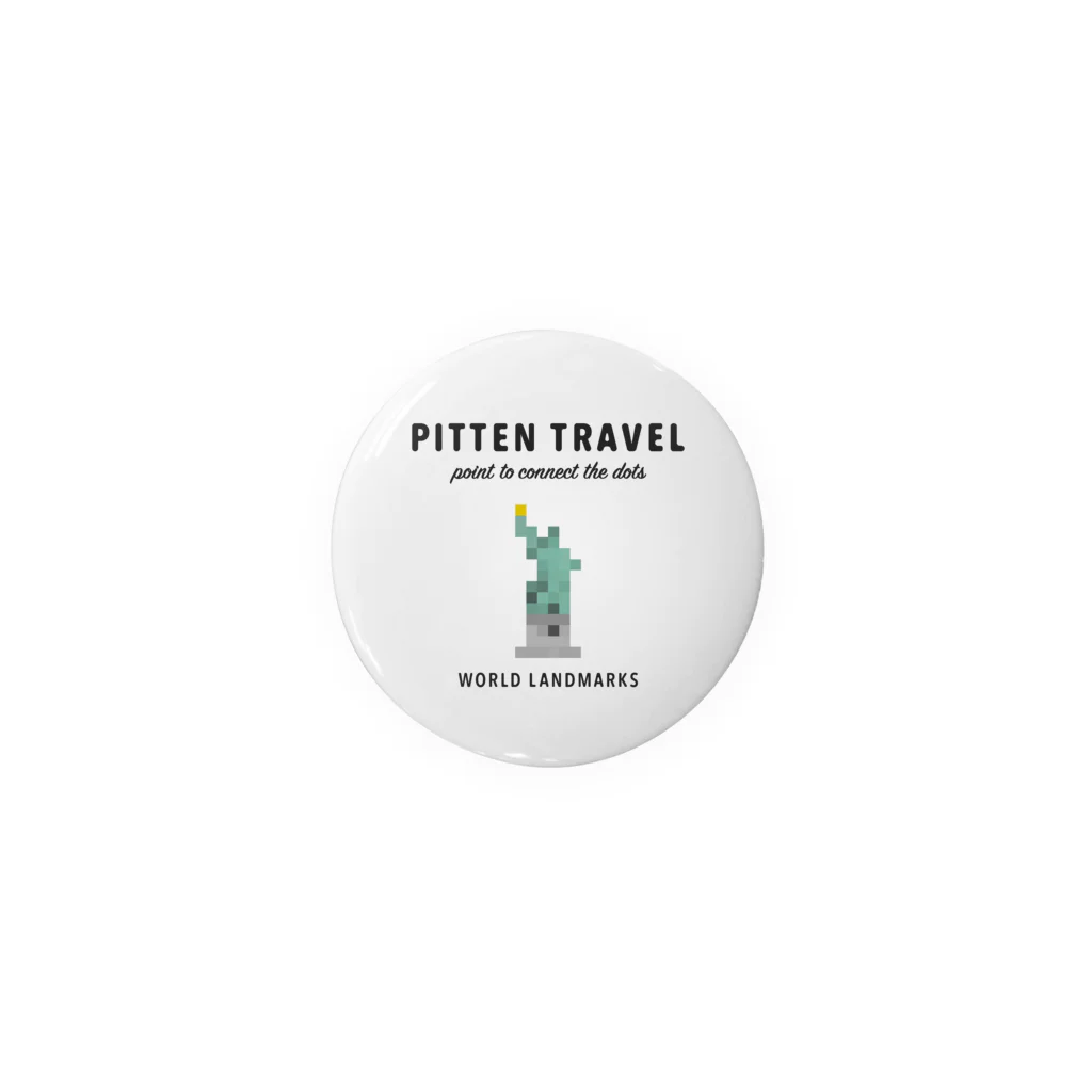 PITTEN PRODUCTSのPITTEN TRAVEL PX WORLD #5-1 缶バッジ