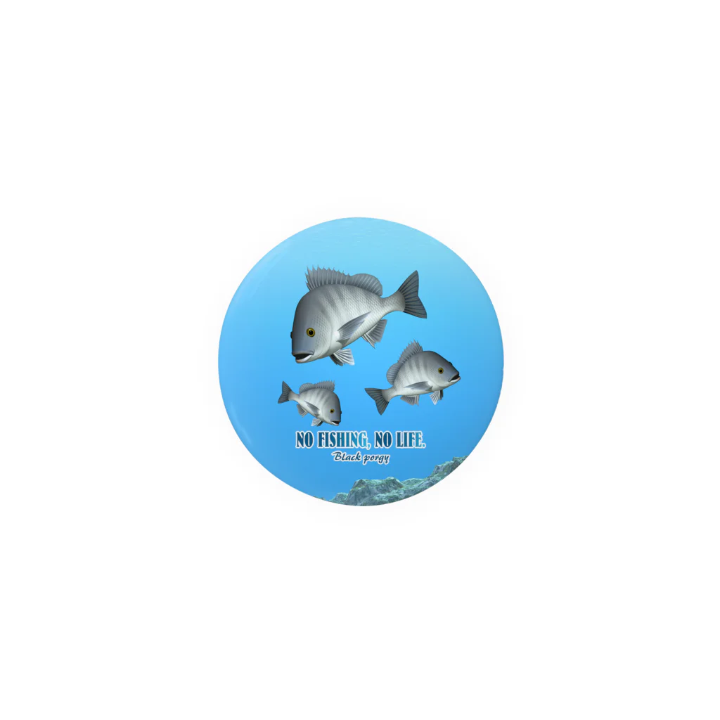猫と釣り人のクロダイ_1_CB Tin Badge