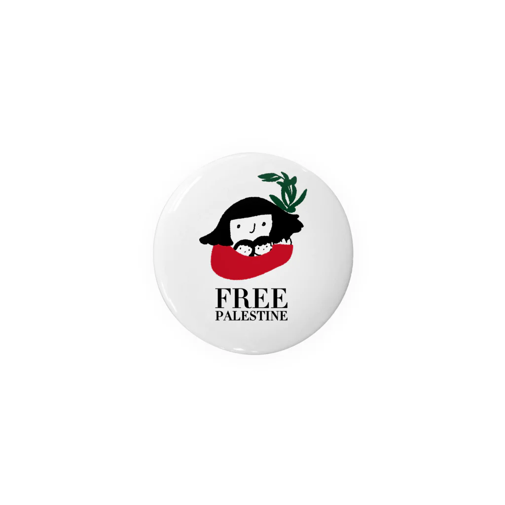 NatsumeillustrationsのFREE PALESTINE Tin Badge