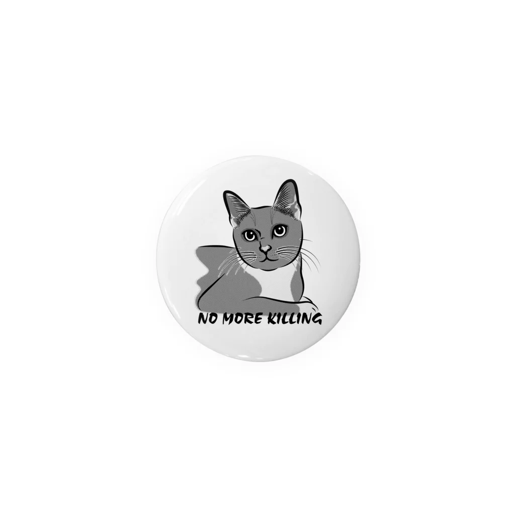 猫と釣り人のNEKO_3K_CB Tin Badge