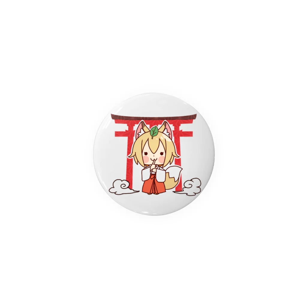 キツネ巫女のキツネ巫女 Tin Badge