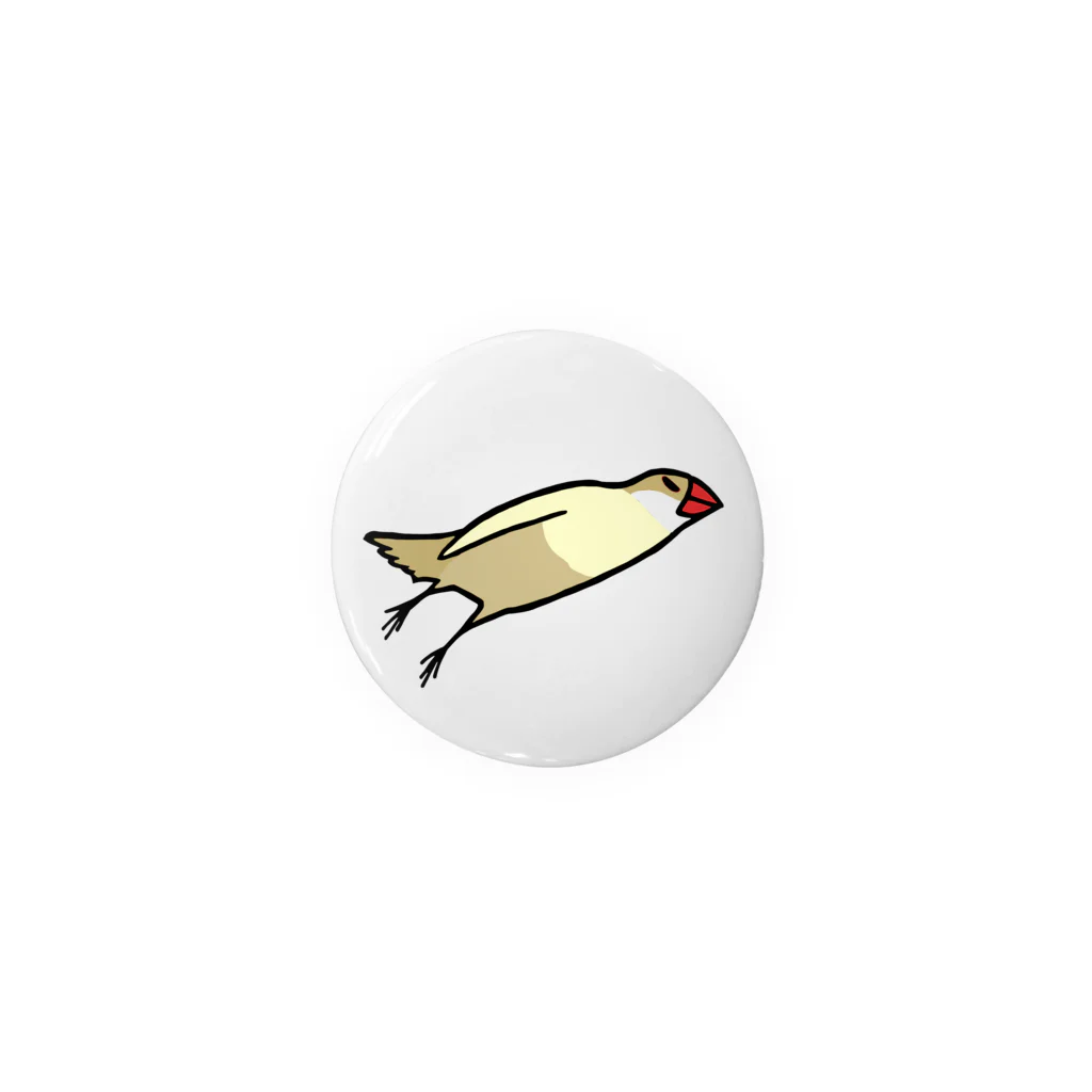 243のミサイル文鳥　クリーム文鳥 Tin Badge