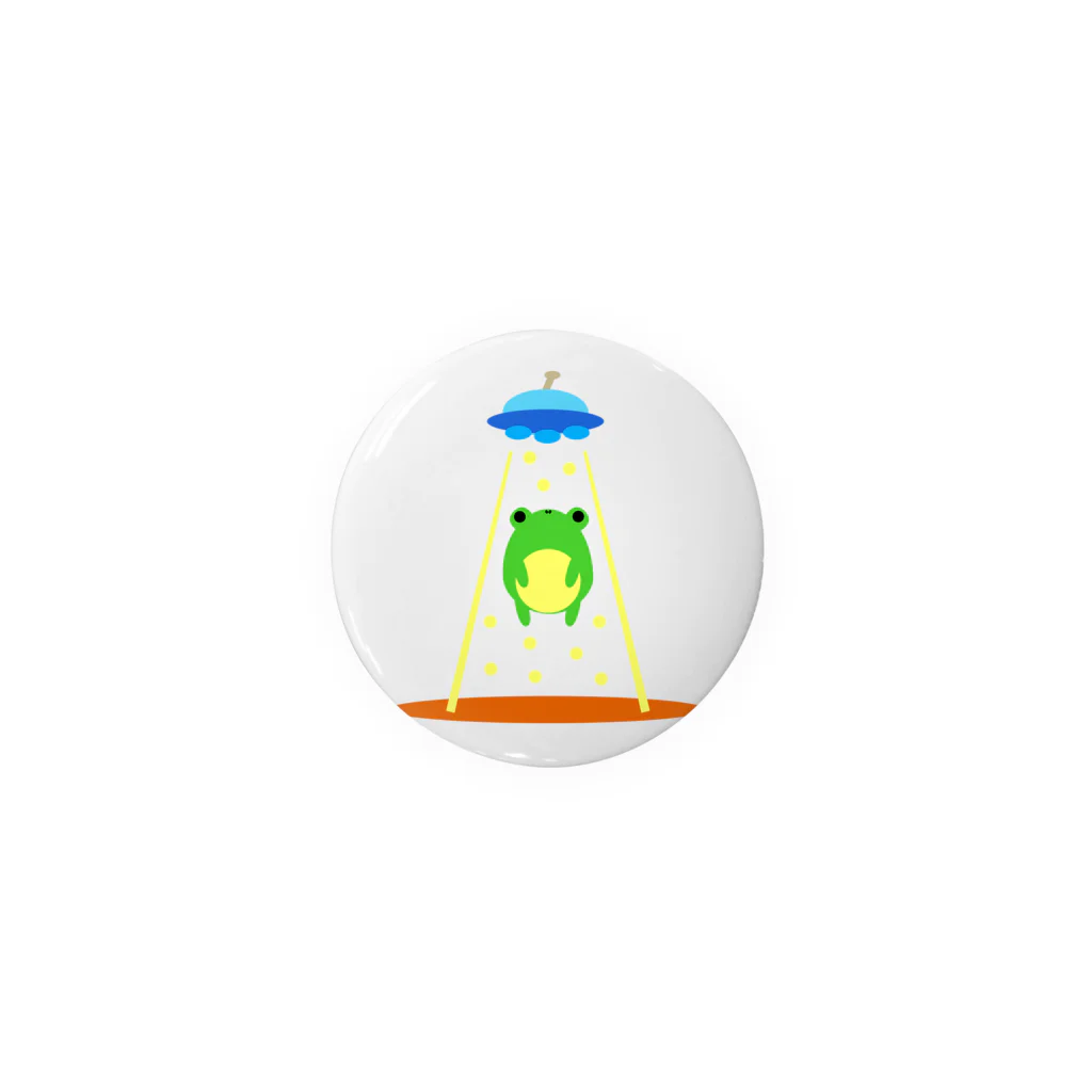 カエルたんのお店の【缶バッジ-44mm】カエルたんのキャトルミューティレーション Tin Badge