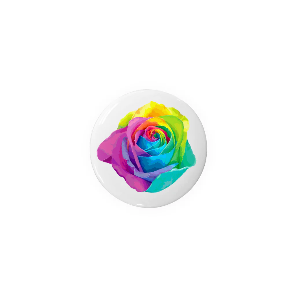 ゆるい猫ちゃんSHOPのRainbow rose(Single) 缶バッジ