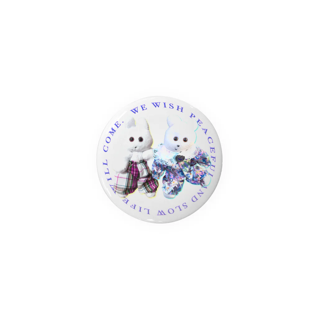 くまきちショップやさんのWISH PEACEFUL DAYS Tin Badge