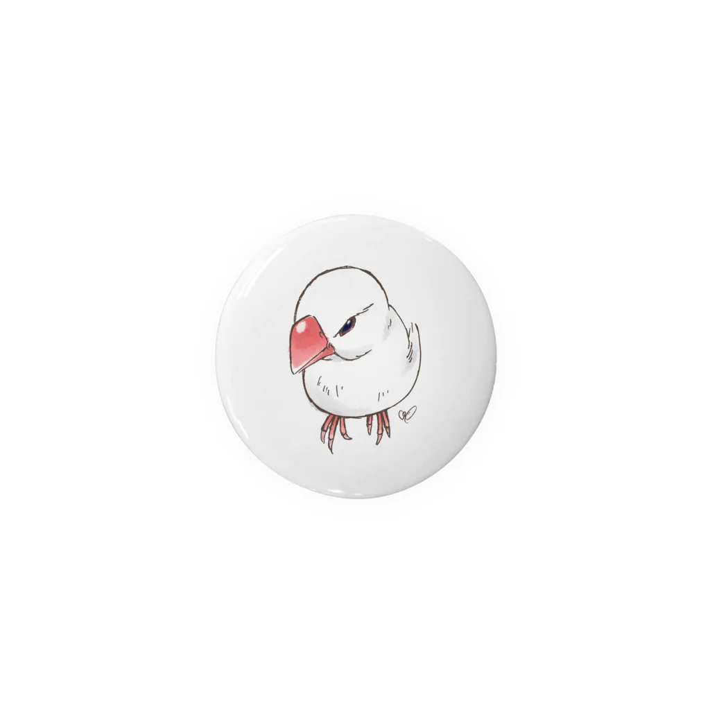 calcalの見下ろし白文鳥 Tin Badge