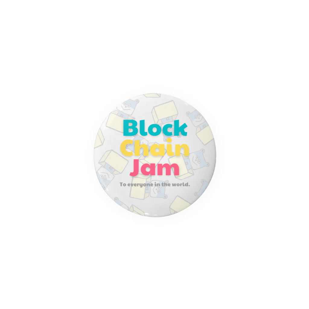 BlockChainJamのBlockChainJamの缶バッジ（ベニぐまくんバージョン） Tin Badge