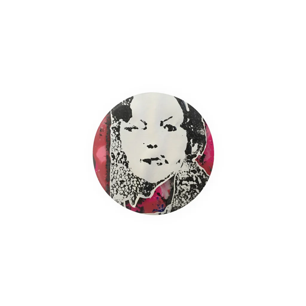 Yukinko Akira factoryのportrait woman Tin Badge