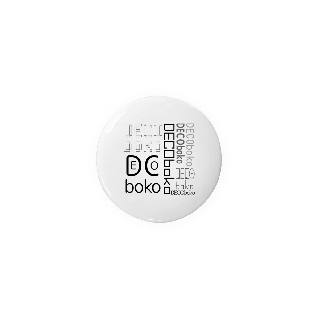 まきびしのDECOboko モノクロ Tin Badge