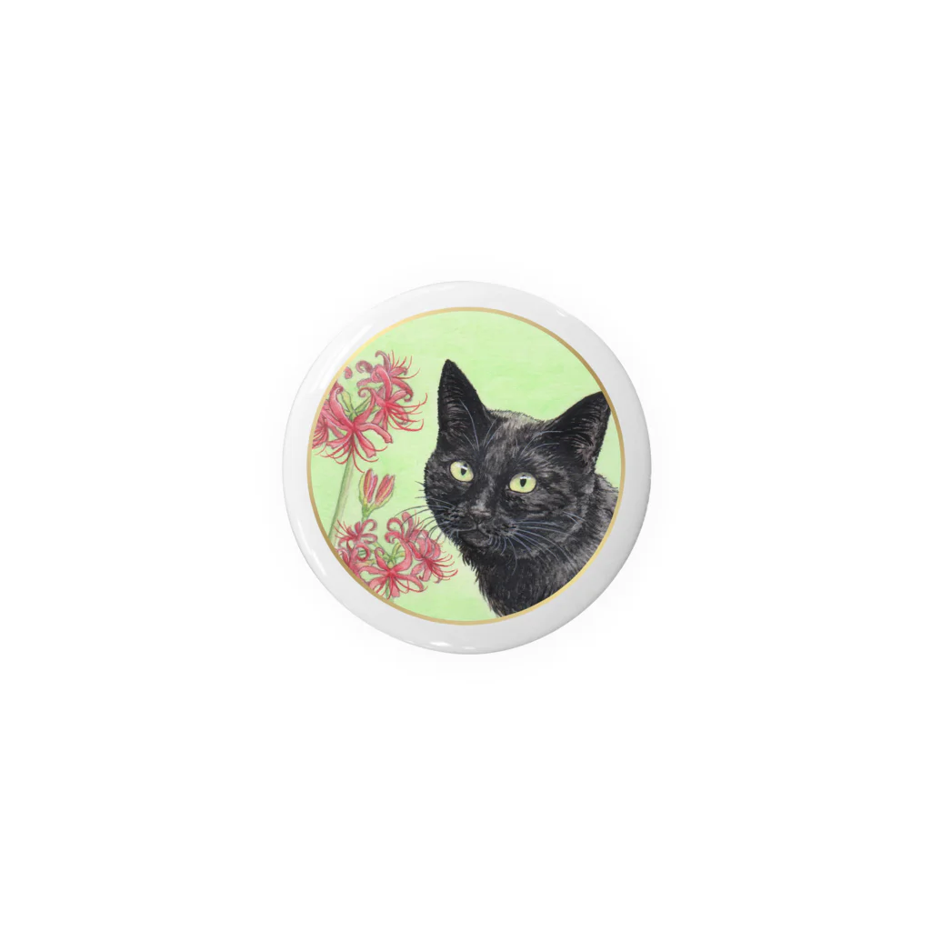 Kuroeの猫と彼岸花 Tin Badge