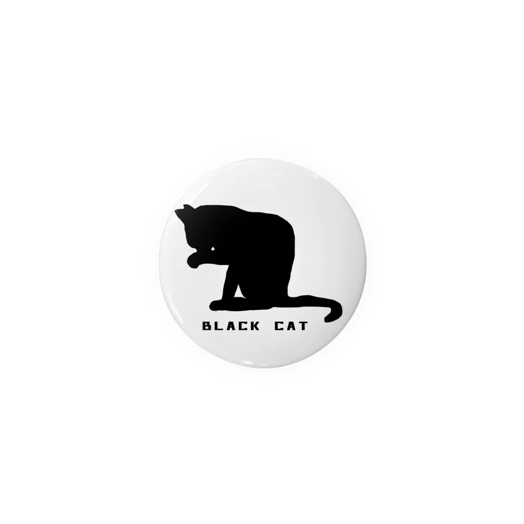 小鳥と映画館のBLACK cat 黒猫 Tin Badge