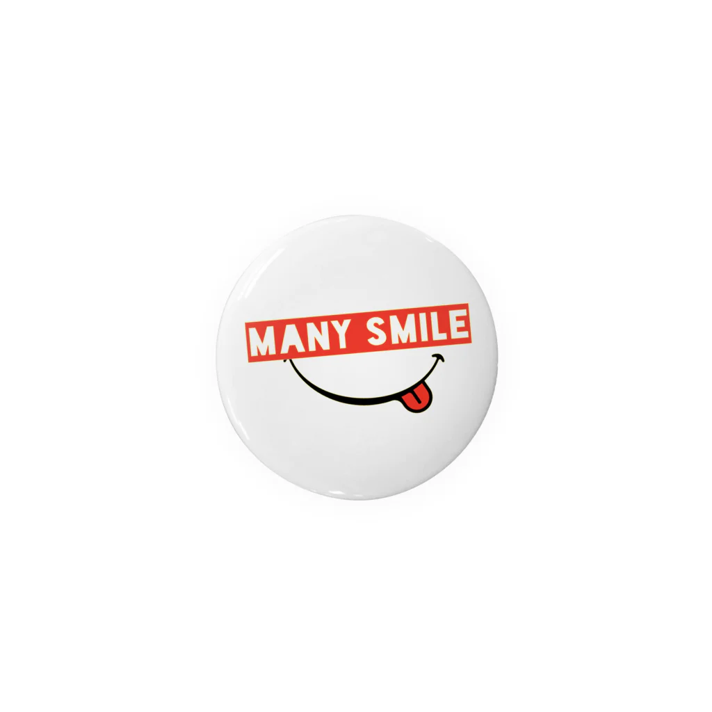 manySmile factoryの背景透過version many smile Tin Badge