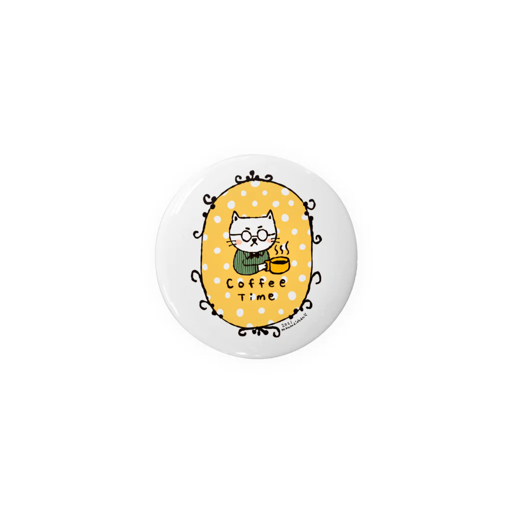 万枚ちゃんのコーヒータイム Tin Badge