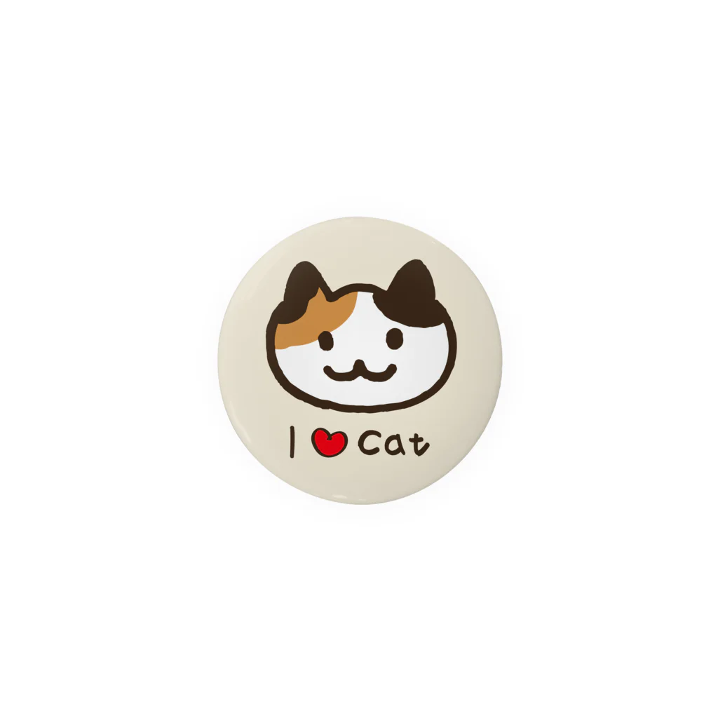 ネコトシアワセの三毛猫 ilovecat Tin Badge