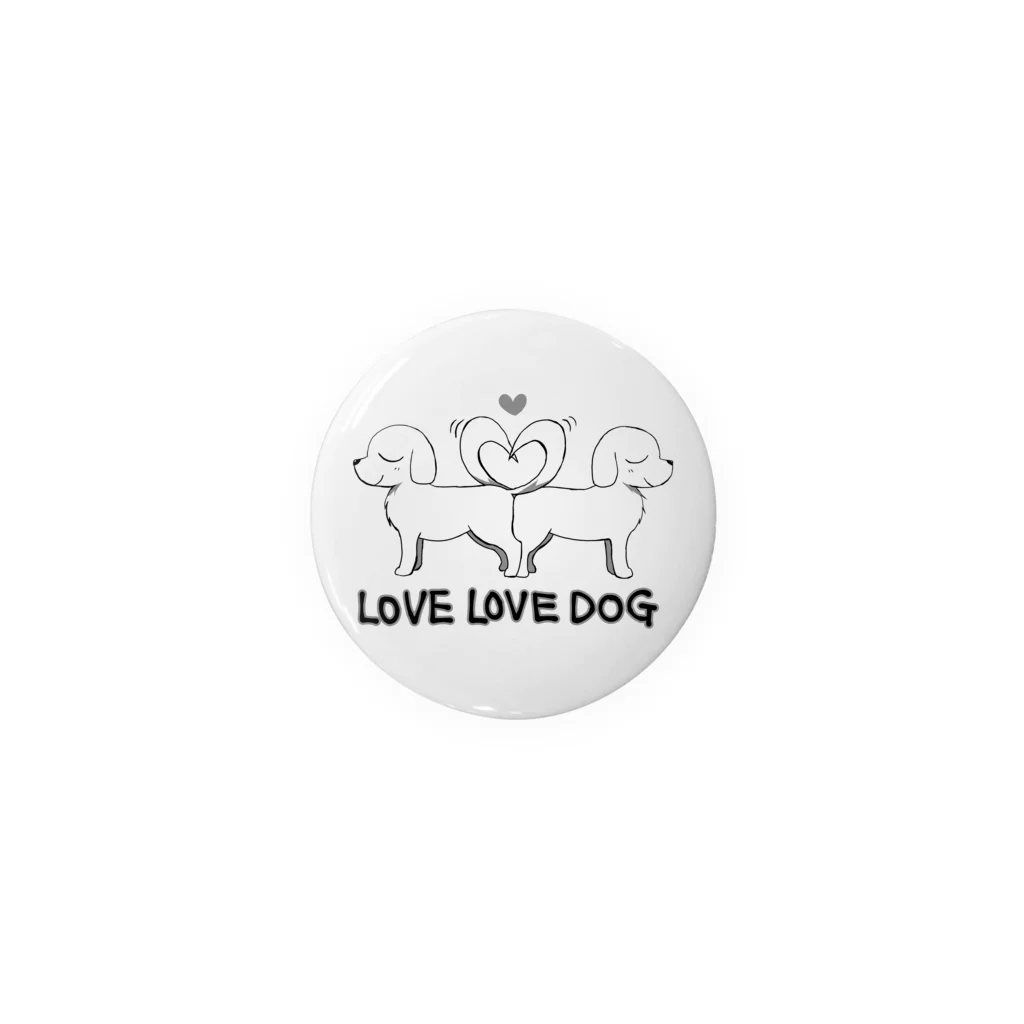 きょううんRRR・SUZURI支店のLOVE LOVE DOG 缶バッジ