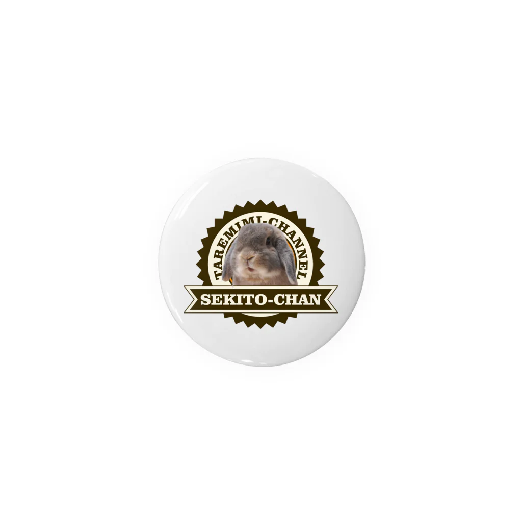 たれみみちゃんねるのにっこりせきとちゃんロゴ Tin Badge